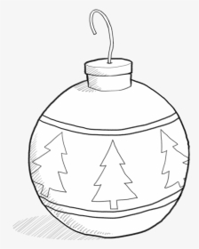 christmas ornament clipart free black and white