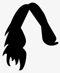 Black Hair Long Hair Computer Icons Moustache - Hair, HD Png Download, Free Download