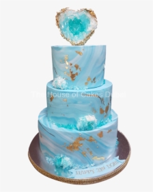 Gold And Blue Cake, HD Png Download, Free Download