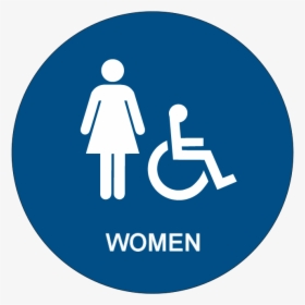 Ca Title 24 Handicap Accessible Womens Ada Restroom - Women Handicap Restroom Signs, HD Png Download, Free Download