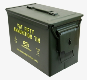 Outdoor Outfitters Fat Fifty Ammunition Lockable Tin - Box, HD Png Download, Free Download