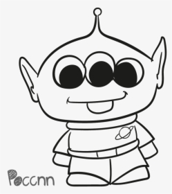 Toy Story Alien Lineart - Cartoon, HD Png Download, Free Download