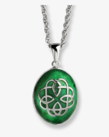 Nicole Barr Designs Fine Enamels Silver Celtic Locket-green - Locket Background Png Hd, Transparent Png, Free Download