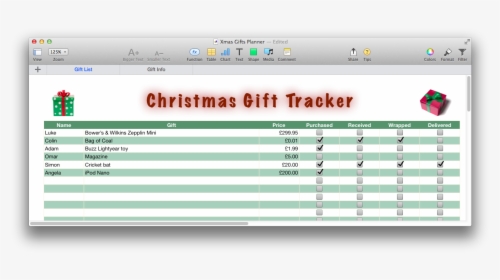Your Mac Teacher, Friendly Training, Help & Support - Christmas Gift List Template, HD Png Download, Free Download