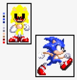 Sonic Running Pixel Art, HD Png Download, Free Download