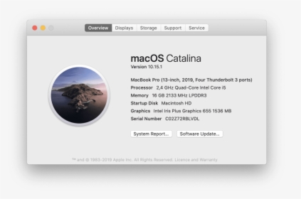 Macbook Pro Specs Screenshot, HD Png Download, Free Download