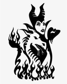 Maleficent Black And White, HD Png Download, Free Download