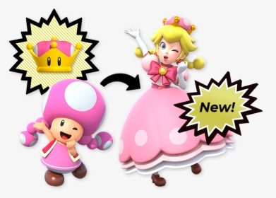 Ci Nswitch Nsmbud 1 Items 00 - Princess Peach A Toad, HD Png Download, Free Download