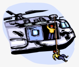 Vector Illustration Of United States Navy Soldiers - Helicopter, HD Png Download, Free Download