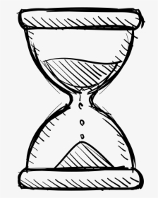 Hourglass Coloring Page - Time Hourglass Drawing, HD Png Download, Free Download