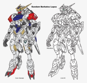 Gundam Barbatos Lupus Lineart, HD Png Download, Free Download