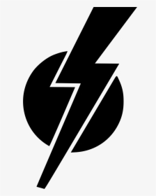 Round Shock Electric Hero Sign - Stencil, HD Png Download, Free Download