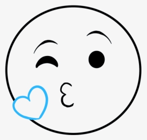 How To Draw Kiss Emoji - Раскраски Смайлики Без Рта, HD Png Download, Free Download