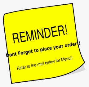 Transparent Reminder Clipart - Reminder Note, HD Png Download, Free Download