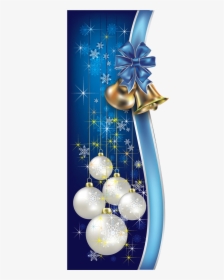 Santa Claus Christmas Tree - Blue Christmas Border Design, HD Png Download, Free Download
