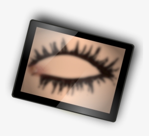 A Closed Eye On Tablet - Eye, HD Png Download, Free Download