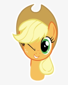 Applejack, Official, One Eye Closed, Safe, Simple Background, - My Little Pony Png, Transparent Png, Free Download