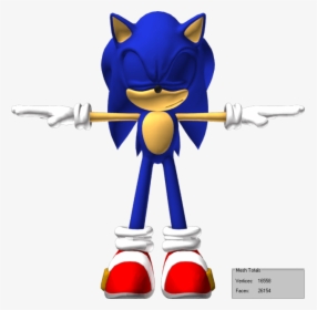 Sonic With Eyes Closed , Png Download - Sonic With His Eyes Closed, Transparent Png, Free Download