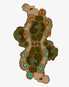 Clashv4 Minimap - Smite Old Clash Map, HD Png Download, Free Download