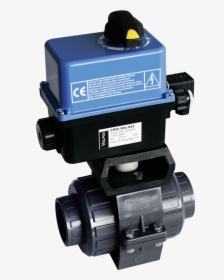 Praher 2 Way Ball Valve S4 With Valpes Actuator, Grey, - Pump, HD Png Download, Free Download