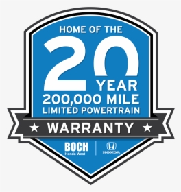 Transparent Blue Honda Logo Png - 20 Year Warranty, Png Download, Free Download