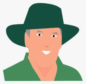 Man, Hat, Avatar, Cartoon Character, Graphic, Green - Man In A Hat Cartoon, HD Png Download, Free Download