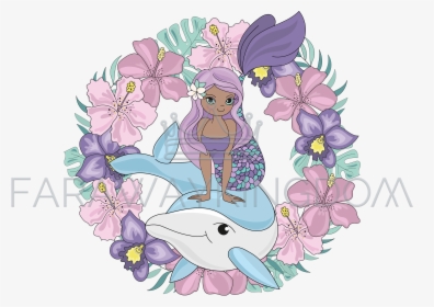 Free Mermaid And Dolphin Clipart, HD Png Download, Free Download