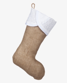 Classic Burlap Stocking - Christmas Stocking, HD Png Download, Free Download