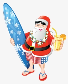 Santa Christmas In July Clipart, HD Png Download, Free Download