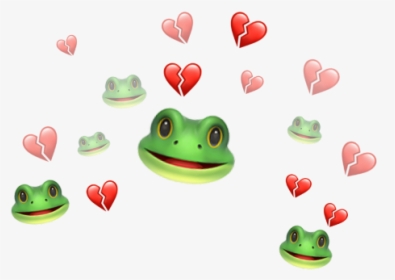 #iphone #emoji #frog #heart #broken #brokenheart #green, HD Png Download, Free Download