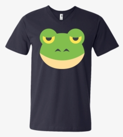 Frog Face Emoji Men"s V Neck T Shirt - T-shirt, HD Png Download, Free Download