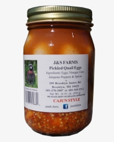 J&s Quail Farms Cajun Style Pickled Quail Eggs - Honey, HD Png Download, Free Download