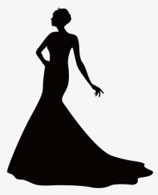 Silhouette Dress Illustration Vector Graphics Wedding - Silueta Vestidos Png, Transparent Png, Free Download