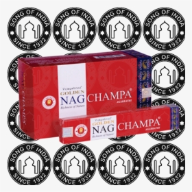 Golden Nag Champa Incense Sticks - Label, HD Png Download, Free Download