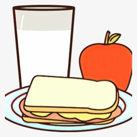 Clip Art Portable Network Graphics Transparency Lunch - Cartoon Sandwich On Plate, HD Png Download, Free Download