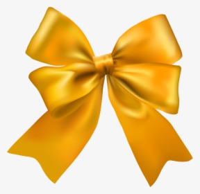 Good Clipart Yellow Ribbon - Gold Hair Bow Vector, HD Png Download, Free Download