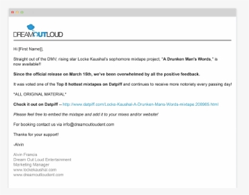 Email Marketing Sample Musician - Contoh Surat Penawaran Jasa Wisata, HD Png Download, Free Download