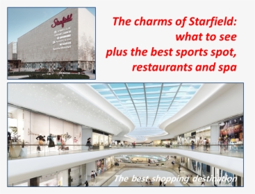 A Front View Of The Starfield Building Of Modern And - Shopping Mall, HD Png Download, Free Download