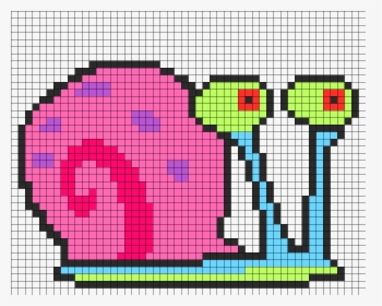 Gary The Snail Perler Bead Pattern / Bead Sprite - Melty Beads Patterns Spongebob, HD Png Download, Free Download