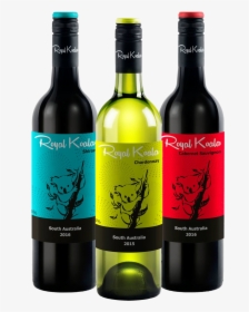 Royal Koala Blue Green Red - Glass Bottle, HD Png Download, Free Download