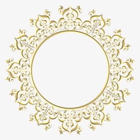 Gold, Frame, Round, Border, Decoration, Decor - Circle Background Design Png, Transparent Png, Free Download