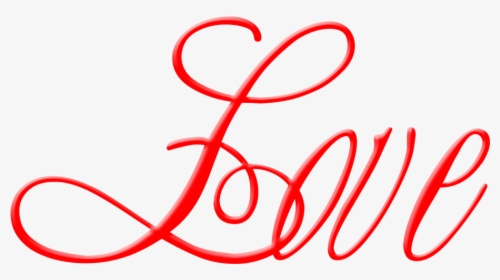 Love Png Calligraphy - Romantic Husband Valentine Day, Transparent Png, Free Download