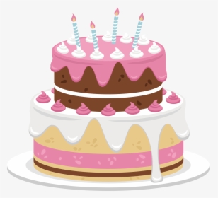 Pink Birthday Cake Png - Cute Birthday Cake Png, Transparent Png, Free Download