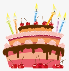 Birthday Cake Cupcake Illustration - Birthday Cake Illustration Png, Transparent Png, Free Download