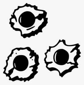 Transparent Bullet Hole Png Transparency - Bullet Holes Black And White, Png Download, Free Download