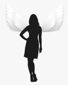 Silhouette Woman Angel Png, Transparent Png, Free Download