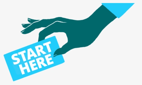 Start Here - Hand, HD Png Download, Free Download