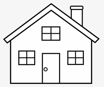 Black And White House Clipart - House Outline Clip Art, HD Png Download, Free Download