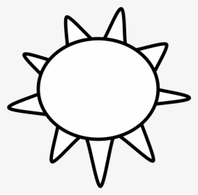 Sun - Clip - Art - Black - And - White - Sun Clipart Black And White, HD Png Download, Free Download
