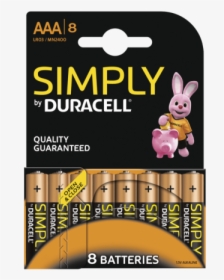 Simply By Duracell Aaa Batteries - Simply Duracell 8 Pack, HD Png Download, Free Download